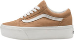 Vans Women's Old Skool Stackform Sneakers, Burro/True White, 8 Medium US
