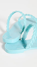 Stuart Weitzman Women's Braida Sawyer Jelly Sandals, Turquesa, Blue, 7 Medium US