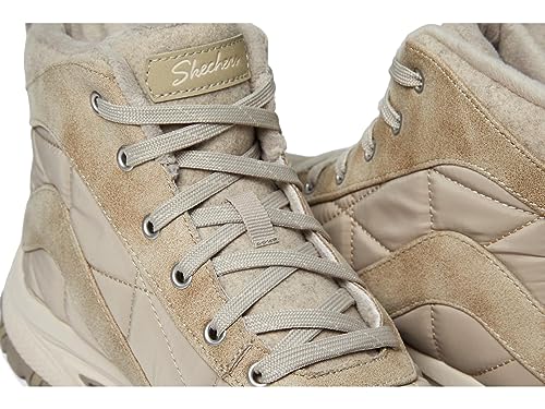 Skechers Women's Hillcrest-New Traveler Hiking Boot, Dark Taupe, 8.5