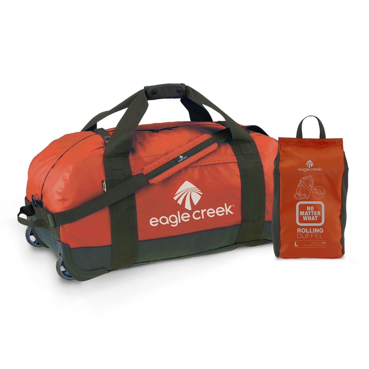 Eagle Creek No Matter What Rolling Duffle Bag, Red Clay