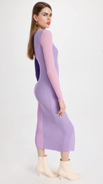 STAUD Women's Shoko Sweater Dress, Iris Multi, L