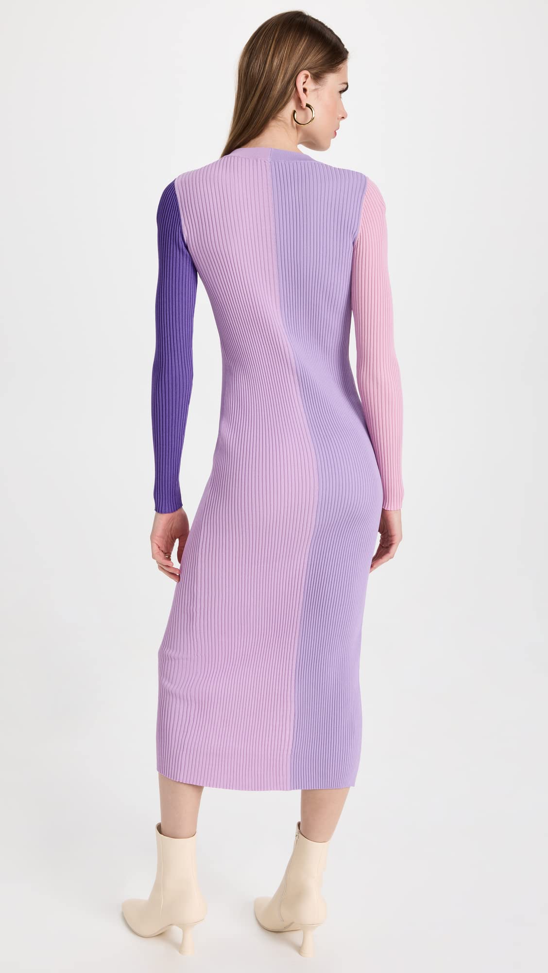 STAUD Women's Shoko Sweater Dress, Iris Multi, L