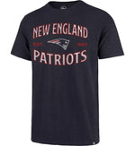 47 New England Patriots Offset Scrum Short Sleeve Scrum Navy Blue T-Shirt - NFL, Men's Vintage Tee Shirt (Medium)