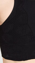 Free People Women's Floral Every Single Time Tank, Black, S