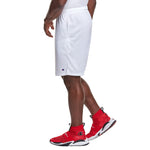 Champion Men's 9" Classic Mesh Short, Standard Fit, Lightweight, Available in Regular and Big & Tall, White-C Patch Logo, Medium