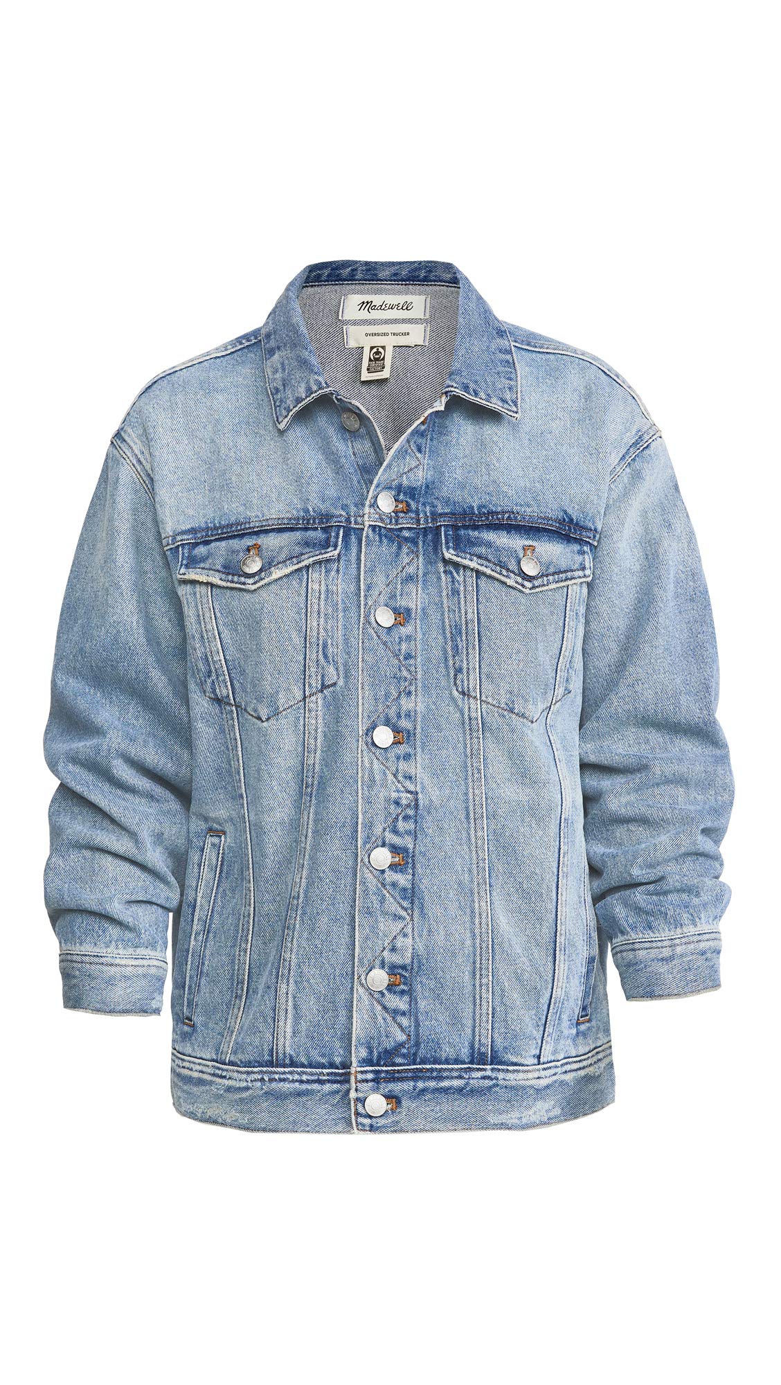 Madewell The Oversized Trucker Jean Jacket in Akenside Wash Akenside Wash XL (Women's 14-16)